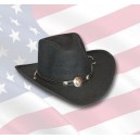 Chapeau western femme modèle " IDAHO " noir.