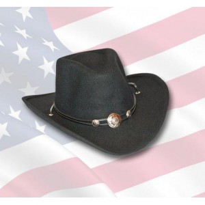 Chapeau western  modèle " IDAHO " noir.