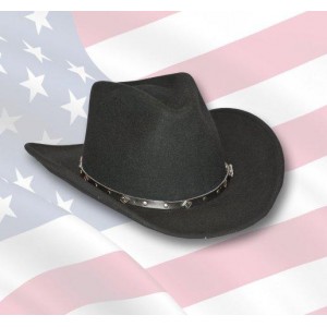 Chapeau western  modèle " LEX " noir.