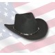 Chapeau western homme modèle " LEX " noir.