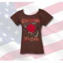 T-shirt femme " rose brown ".