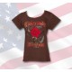 T-shirt femme " rose brown ".