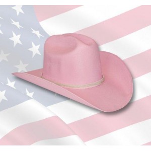 Chapeau western femme  en coton huilé " rose ".