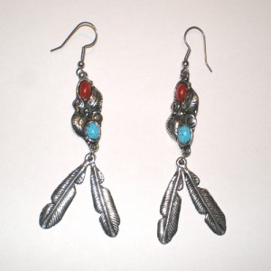 Boucles d'oreilles " feather " .