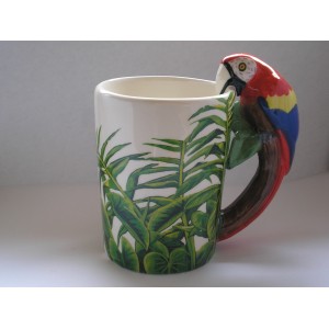 Mug anse perroquet