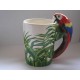 Mug anse perroquet