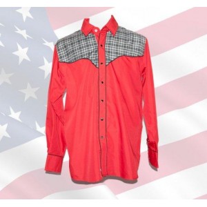 Chemise western " rouge à carreaux ".