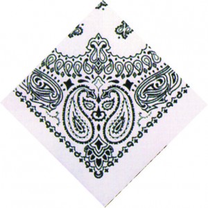 Bandana paisley blanc