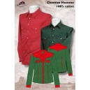 Chemise rouge et verte