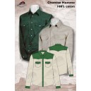 Chemise verte et blanche