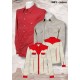 Chemise bi-color  rouge et blanche
