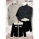 Chemise bi-color  blanche et noire