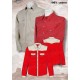 Chemise bi-color  blanche et rouge