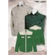 Chemise bi-color  blanche et verte