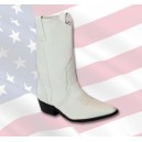 Botte western, cuir blanc, modèle " NEVADA "