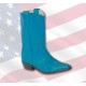 Botte western, cuir turquoise, modèle " NEVADA "